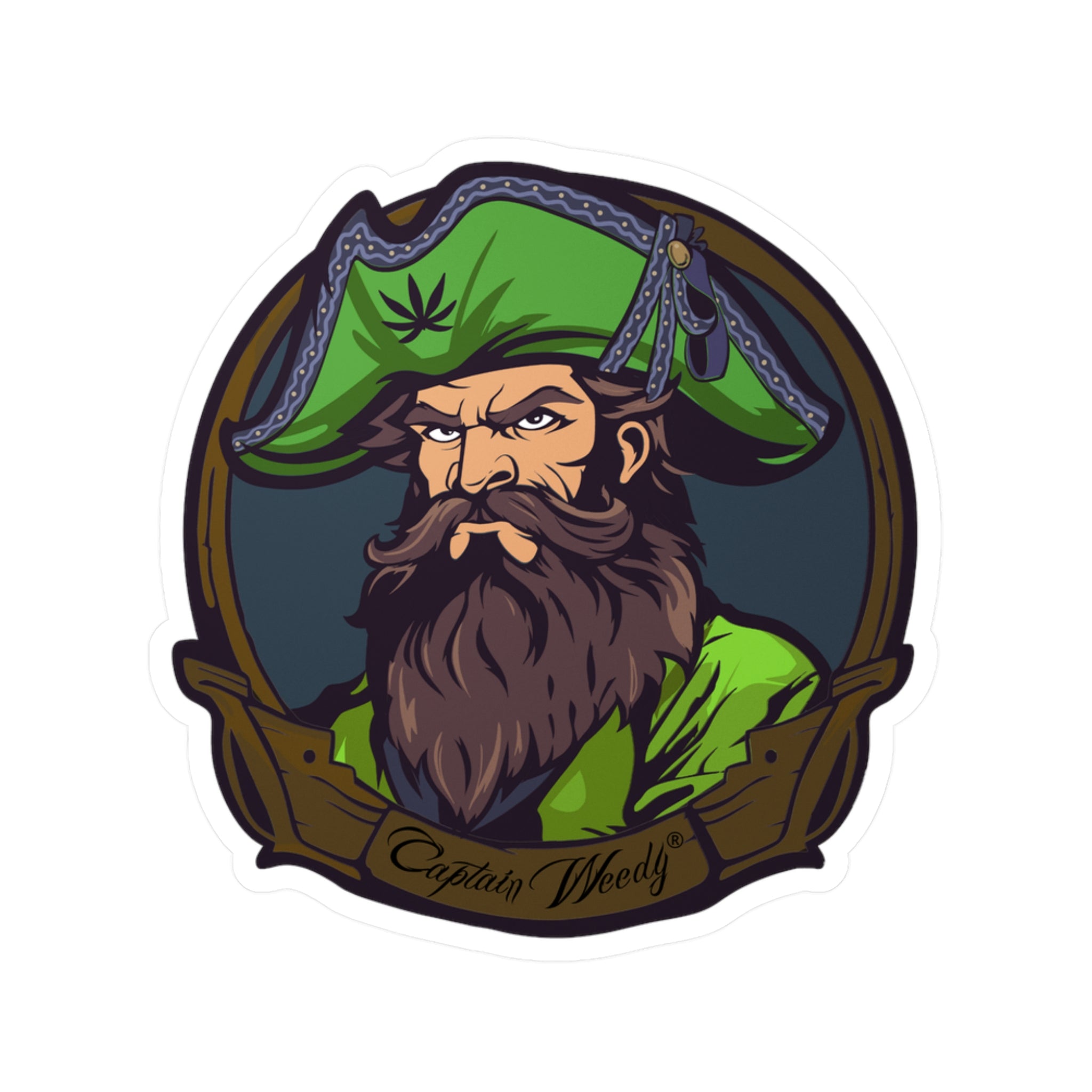 Captain Weedy Vinyl Kiss-Cut Sticker