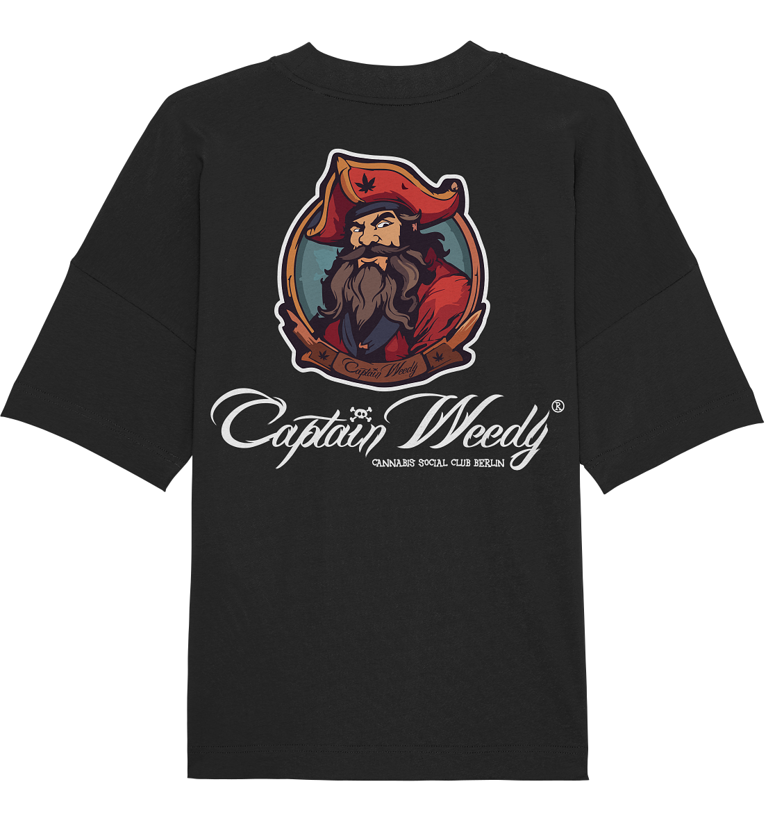 Captain Weedy CSC Berlin -  Not stupid!!! - Organic Oversize Shirt