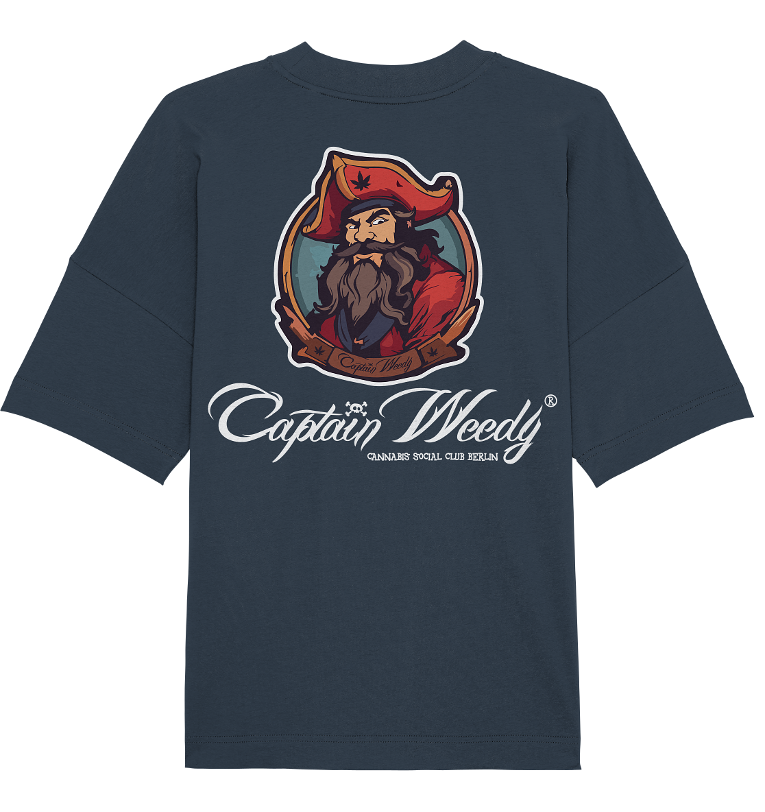 Captain Weedy CSC Berlin -  Not stupid!!! - Organic Oversize Shirt