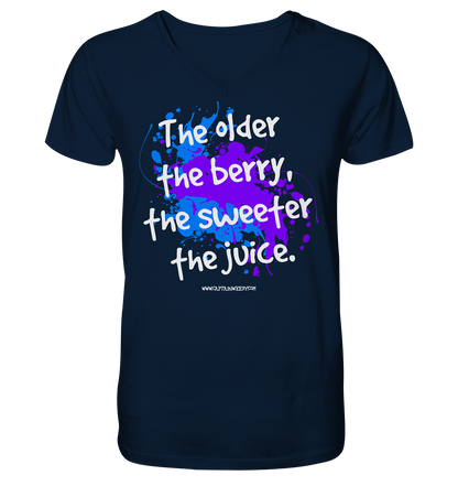 Old Berrys, Sweet Juice - Mens Organic V-Neck Shirt